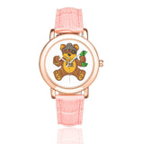 Rose Gold Leather Strap Watch